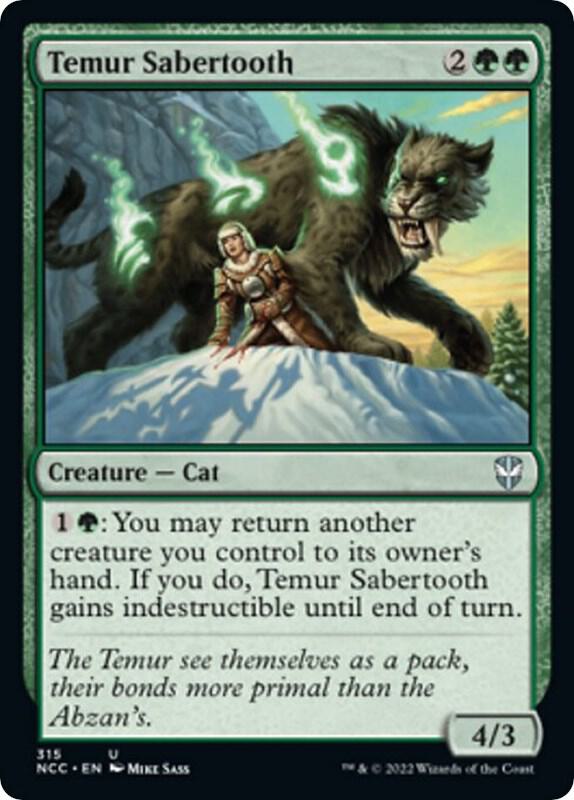 Temur Sabertooth 315 card from Commander: Streets of New Capenna