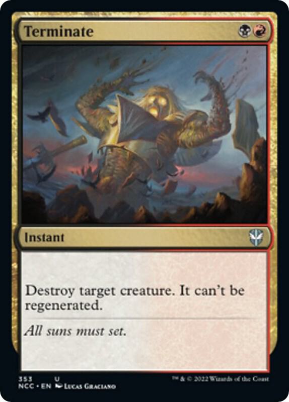 Terminate 353 card from Commander: Streets of New Capenna