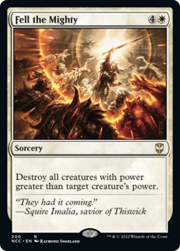 Fell the Mighty 200 card from Commander: Streets of New Capenna