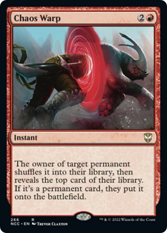 Chaos Warp 266 card from Commander: Streets of New Capenna