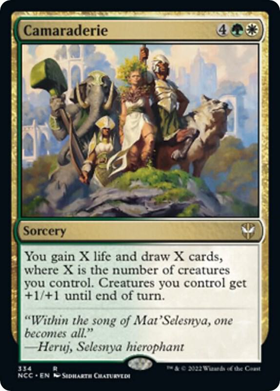 Camaraderie 334 card from Commander: Streets of New Capenna