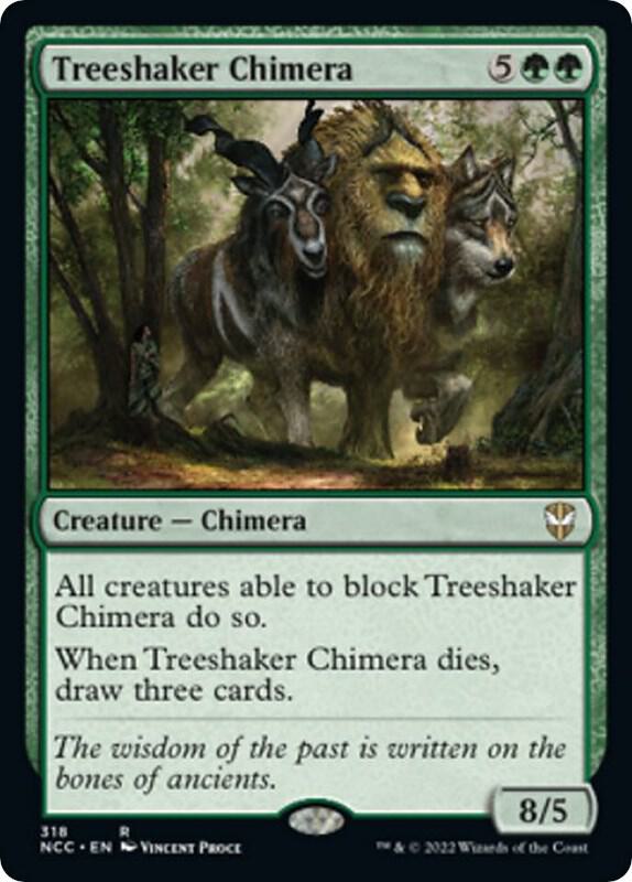 Treeshaker Chimera 318 card from Commander: Streets of New Capenna