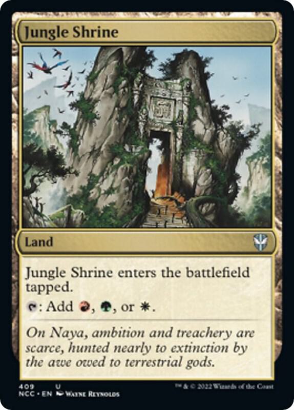 Jungle Shrine 409 card from Commander: Streets of New Capenna