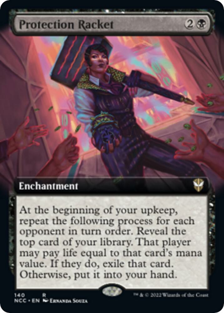 Protection Racket (Extended Art) 140 card from Commander: Streets of New Capenna