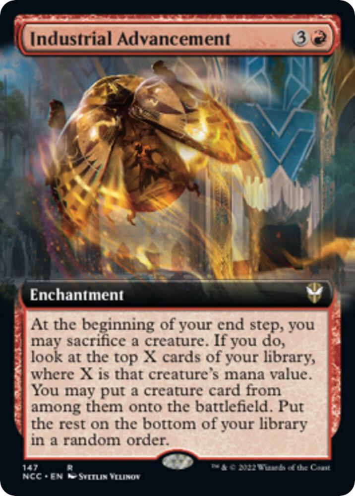 Industrial Advancement (Extended Art) 147 card from Commander: Streets of New Capenna
