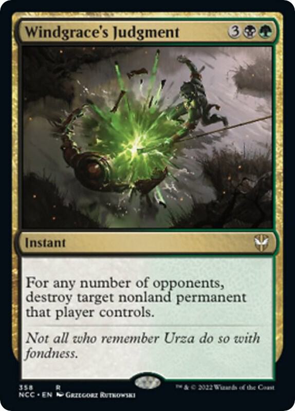 Windgrace's Judgment 358 card from Commander: Streets of New Capenna