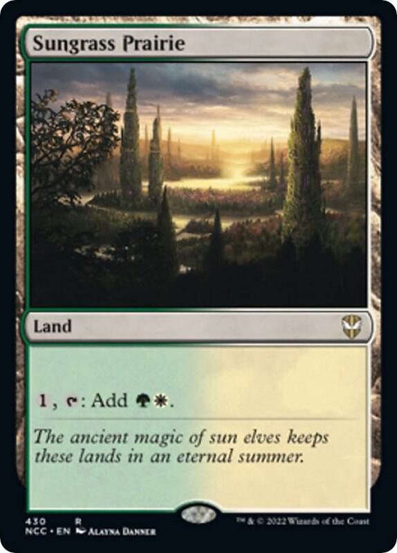 Sungrass Prairie 430 card from Commander: Streets of New Capenna