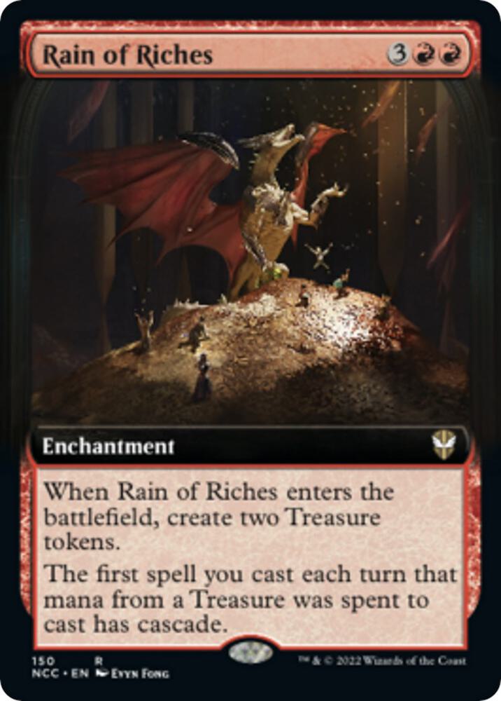 Rain of Riches (Extended Art) 150 card from Commander: Streets of New Capenna
