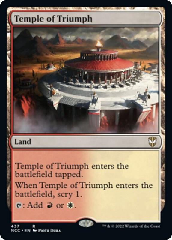 Temple of Triumph 437 card from Commander: Streets of New Capenna