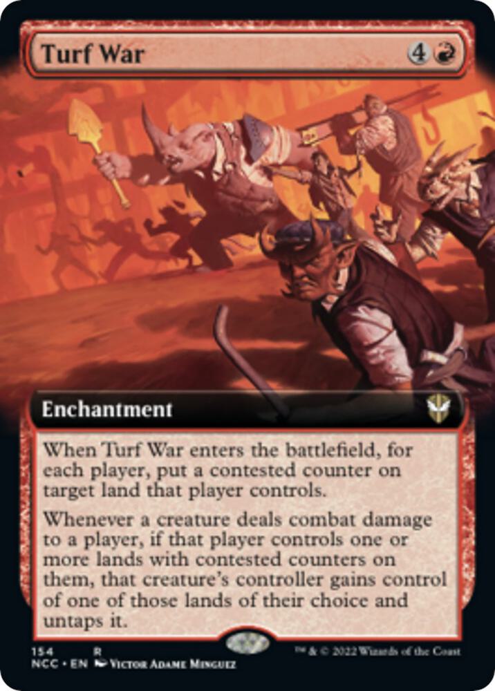 Turf War (Extended Art) 154 card from Commander: Streets of New Capenna