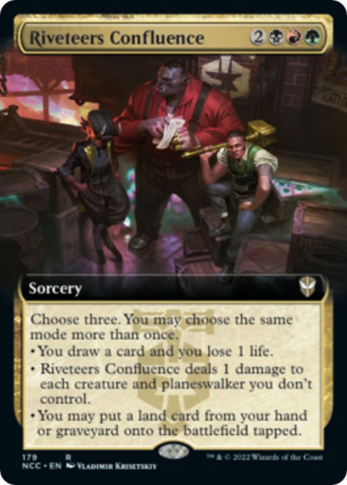 Riveteers Confluence (Extended Art) 179 card from Commander: Streets of New Capenna