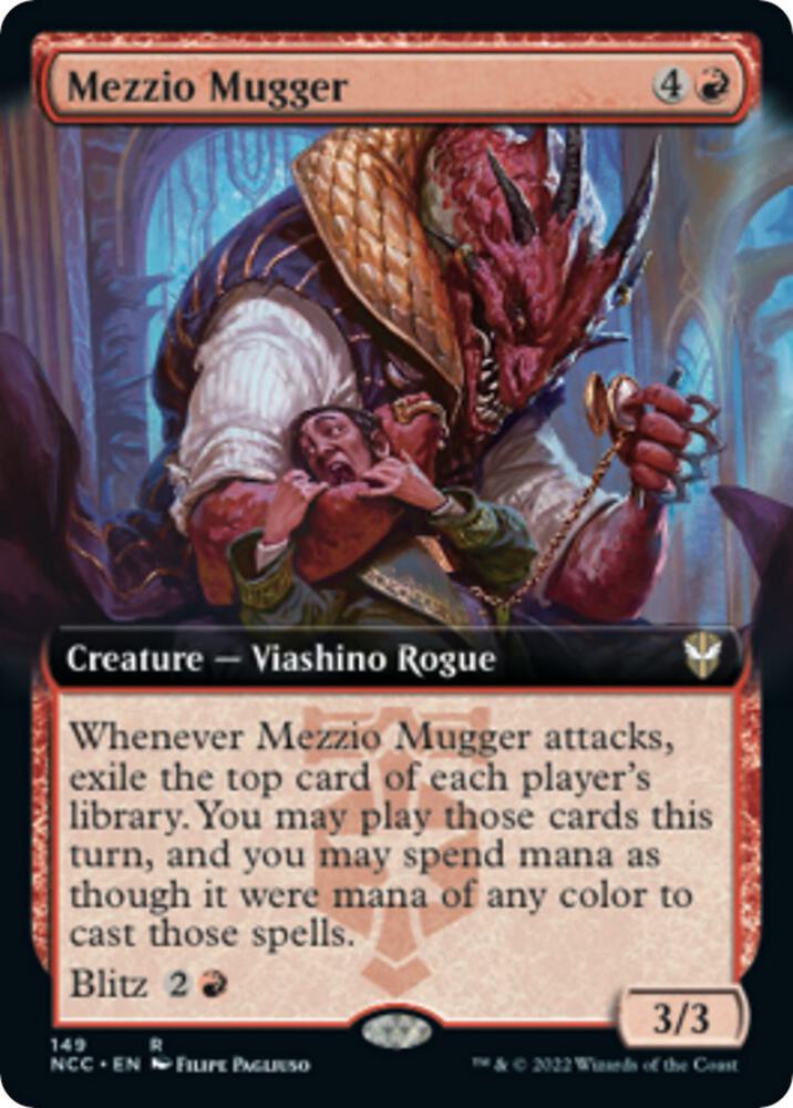 Mezzio Mugger (Extended Art) 149 card from Commander: Streets of New Capenna