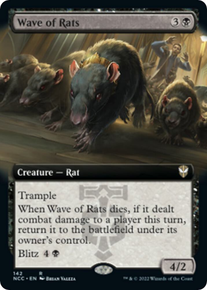 Wave of Rats (Extended Art) 142 card from Commander: Streets of New Capenna