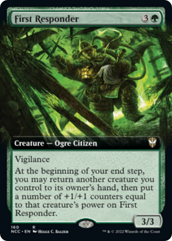 First Responder (Extended Art) 160 card from Commander: Streets of New Capenna