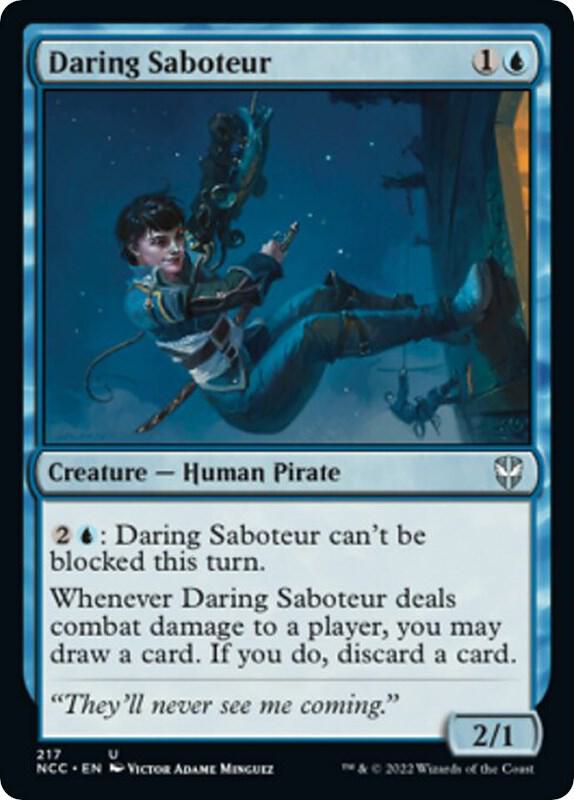 Daring Saboteur 217 card from Commander: Streets of New Capenna