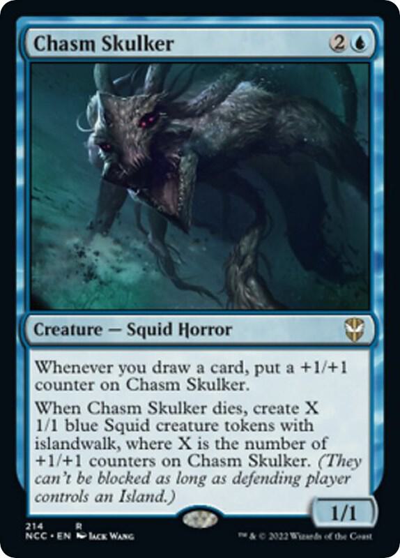 Chasm Skulker 214 card from Commander: Streets of New Capenna