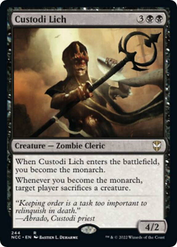 Custodi Lich 244 card from Commander: Streets of New Capenna