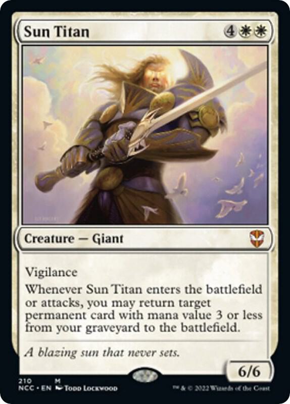 Sun Titan 210 card from Commander: Streets of New Capenna