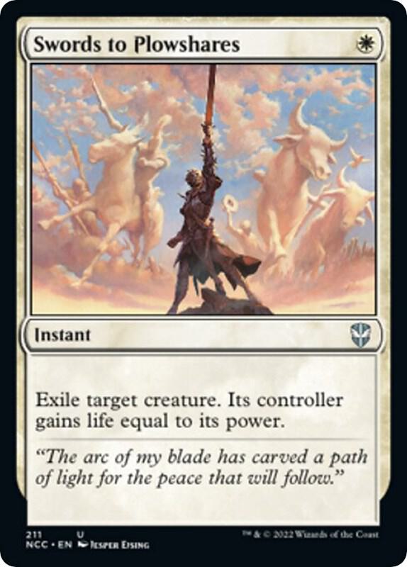 Swords to Plowshares 211 card from Commander: Streets of New Capenna