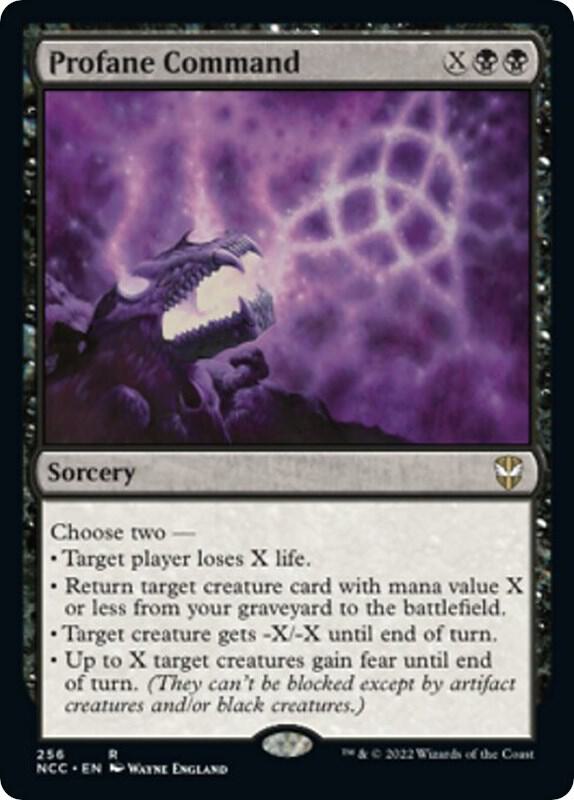 Profane Command 256 card from Commander: Streets of New Capenna