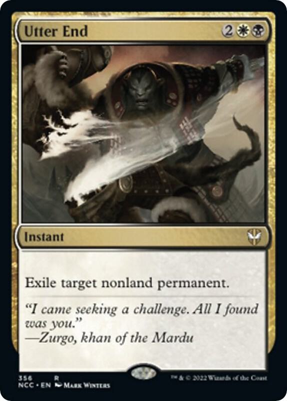 Utter End 356 card from Commander: Streets of New Capenna
