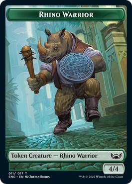 Rhino Warrior Token 11 card from Streets of New Capenna