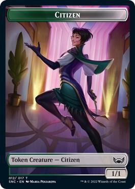 Citizen Token 12 card from Streets of New Capenna