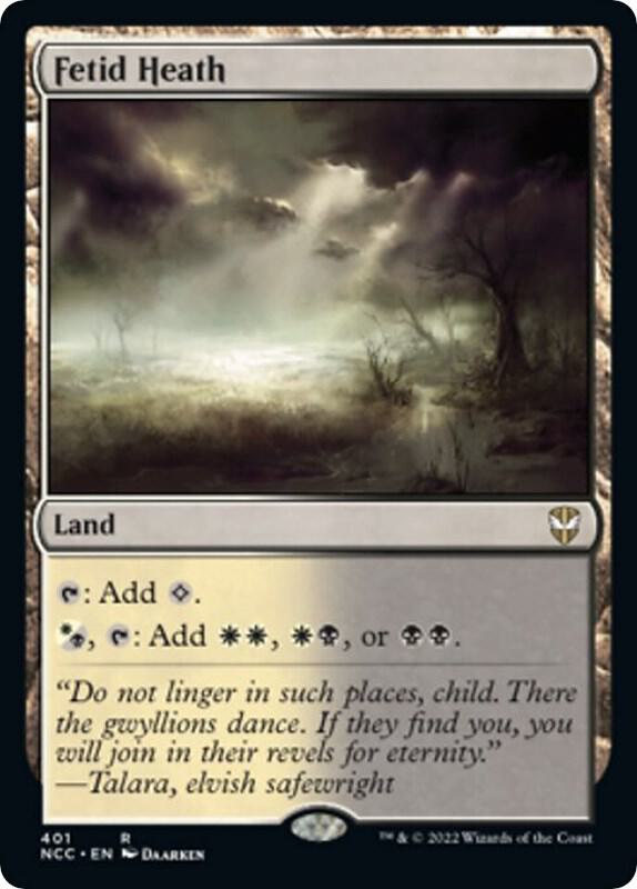 Fetid Heath 401 card from Commander: Streets of New Capenna