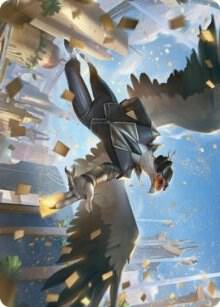 Skyboon Evangelist Art Card 51 card from Art Series: Streets of New Capenna