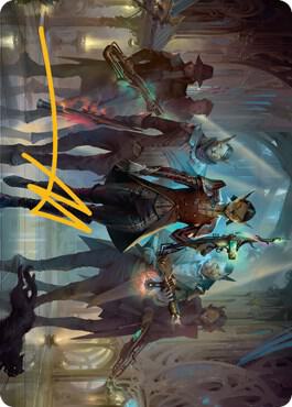 Family's Favor Art Card (Gold-Stamped Signature) 61 card from Art Series: Streets of New Capenna