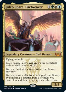 Falco Spara, Pactweaver 186 card from Promo Pack: Streets of New Capenna