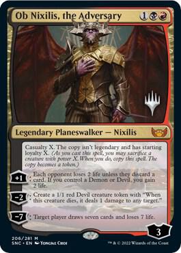 Ob Nixilis, the Adversary 206 card from Promo Pack: Streets of New Capenna