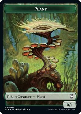 Plant // Beast Double-Sided Token 27 // 21 card from Commander: Streets of New Capenna