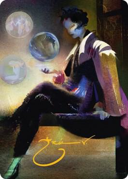 Obscura Interceptor Art Card (Gold-Stamped Signature) 74 card from Art Series: Streets of New Capenna