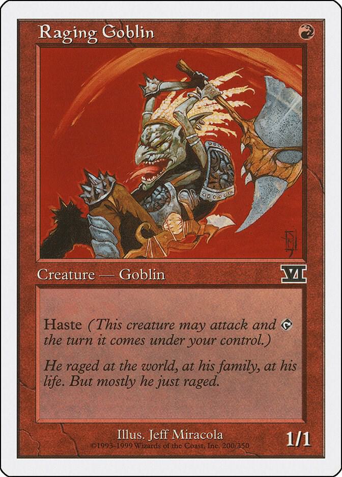 Raging Goblin 200 card from Classic Sixth Edition
