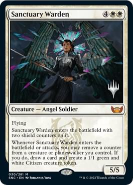 Sanctuary Warden 30 card from Promo Pack: Streets of New Capenna