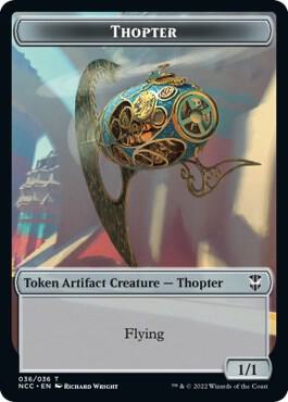 Thopter // Treasure Double-Sided Token 36 // 13 card from Commander: Streets of New Capenna