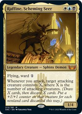 Raffine, Scheming Seer 213 card from Promo Pack: Streets of New Capenna
