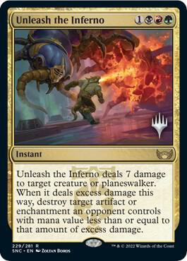Unleash the Inferno 229 card from Promo Pack: Streets of New Capenna