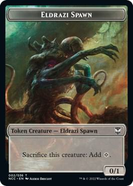 Eldrazi Spawn // Human Double-Sided Token 2 // 7 card from Commander: Streets of New Capenna
