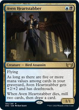 Aven Heartstabber 166 card from Promo Pack: Streets of New Capenna