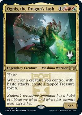 Ognis, the Dragon's Lash 210 card from Promo Pack: Streets of New Capenna