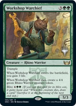 Workshop Warchief 165 card from Promo Pack: Streets of New Capenna