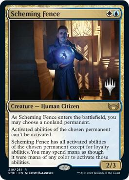 Scheming Fence 219 card from Promo Pack: Streets of New Capenna
