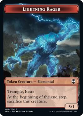 Lightning Rager // Rogue Double-Sided Token 19 // 7 card from Commander: Streets of New Capenna