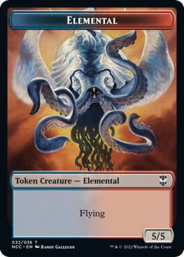 Elemental (032) // Rogue Double-Sided Token 32 // 7 card from Commander: Streets of New Capenna