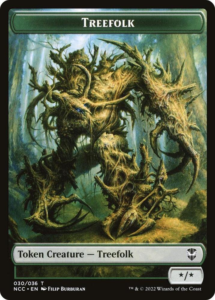 Treefolk // Spider Double-Sided Token 30 // 29 card from Commander: Streets of New Capenna