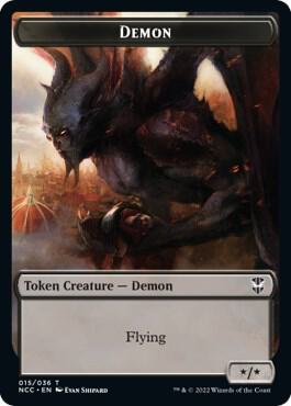 Demon // Copy Double-Sided Token 15 // 1 card from Commander: Streets of New Capenna