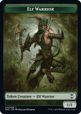 Elf Warrior // Wurm Double-Sided Token 23 // 31 card from Commander: Streets of New Capenna