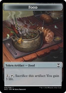Food // Citizen Double-Sided Token 35 // 12 card from Commander: Streets of New Capenna